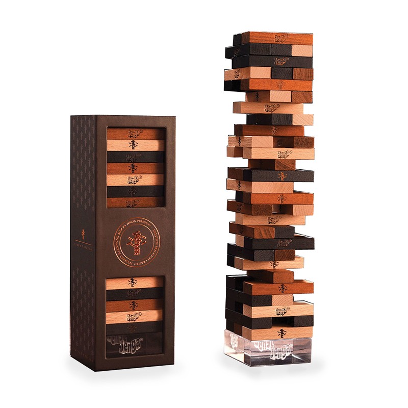 Amazon.com: Jenga GIANT Genuine Hardwood Game (Stacks to 4+